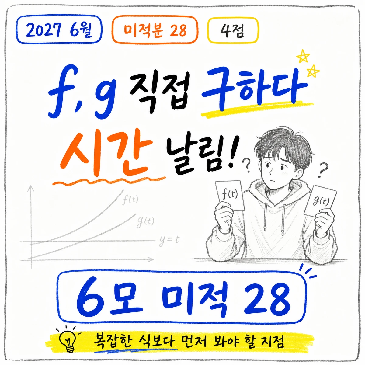 2027학년도 6월 모의고사 미적분 28번 풀이 썸네일